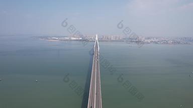广东湛江湾大桥航拍